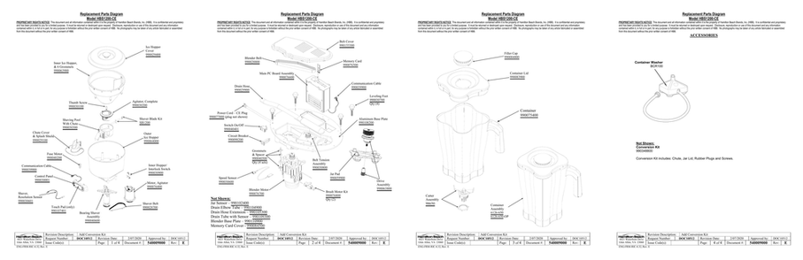 Diagram Diagram and Parts List for HBS1200-CE  Hamilton Beach Blender